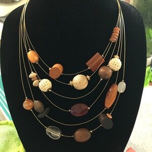 Chico's Six Strand Gold Wire Necklace- Fall Fashion